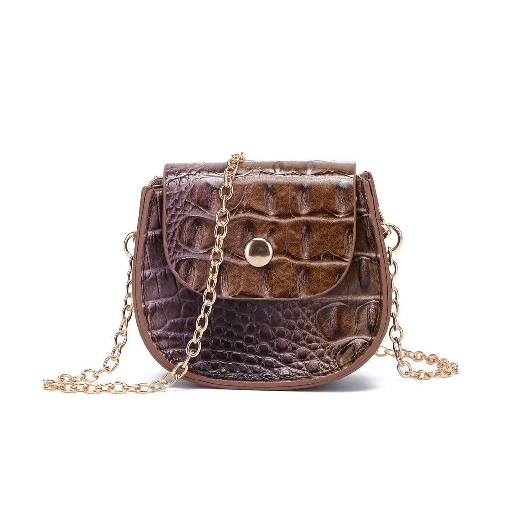 Mini Crocodile Embossed Leather Clutch W692258