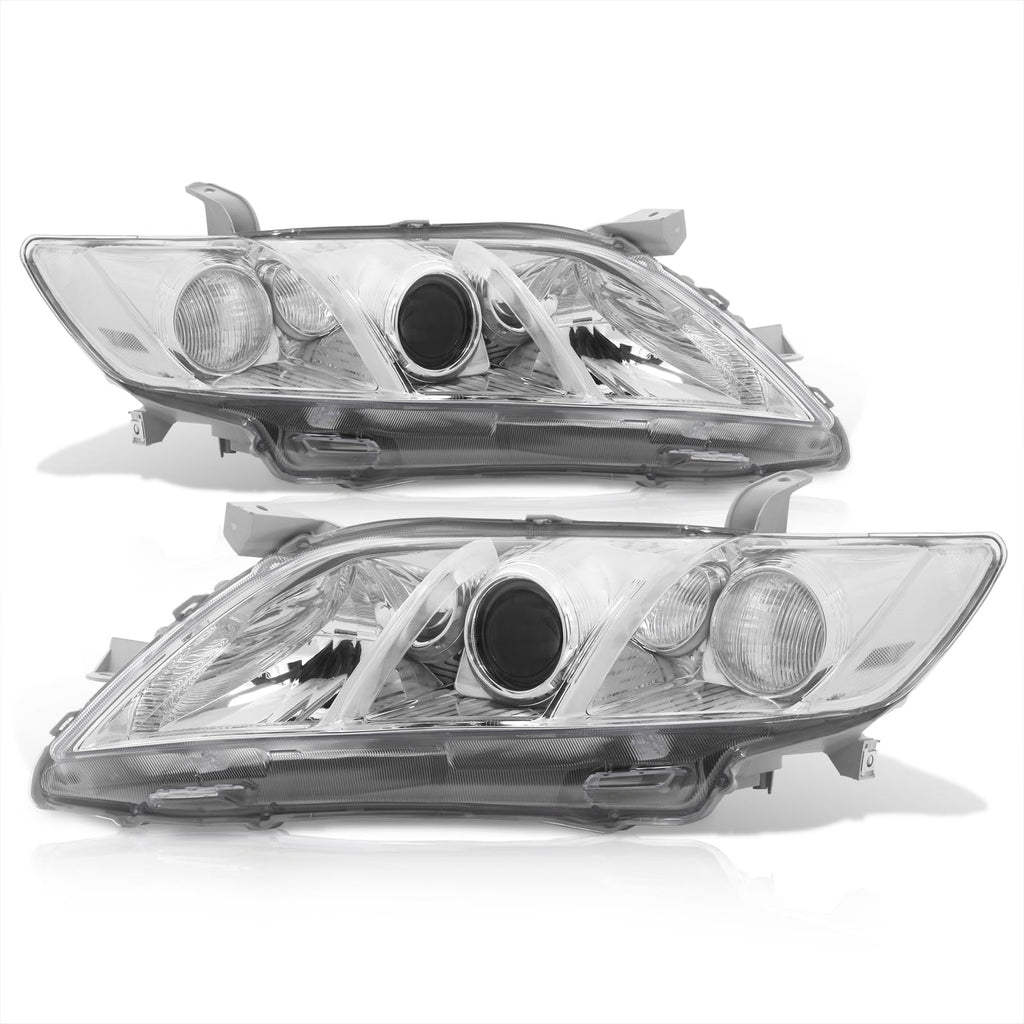Chrome Housing Clear Lens Projector Headlights Pair T594
