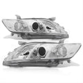 Chrome Housing Clear Lens Projector Headlights Pair T594