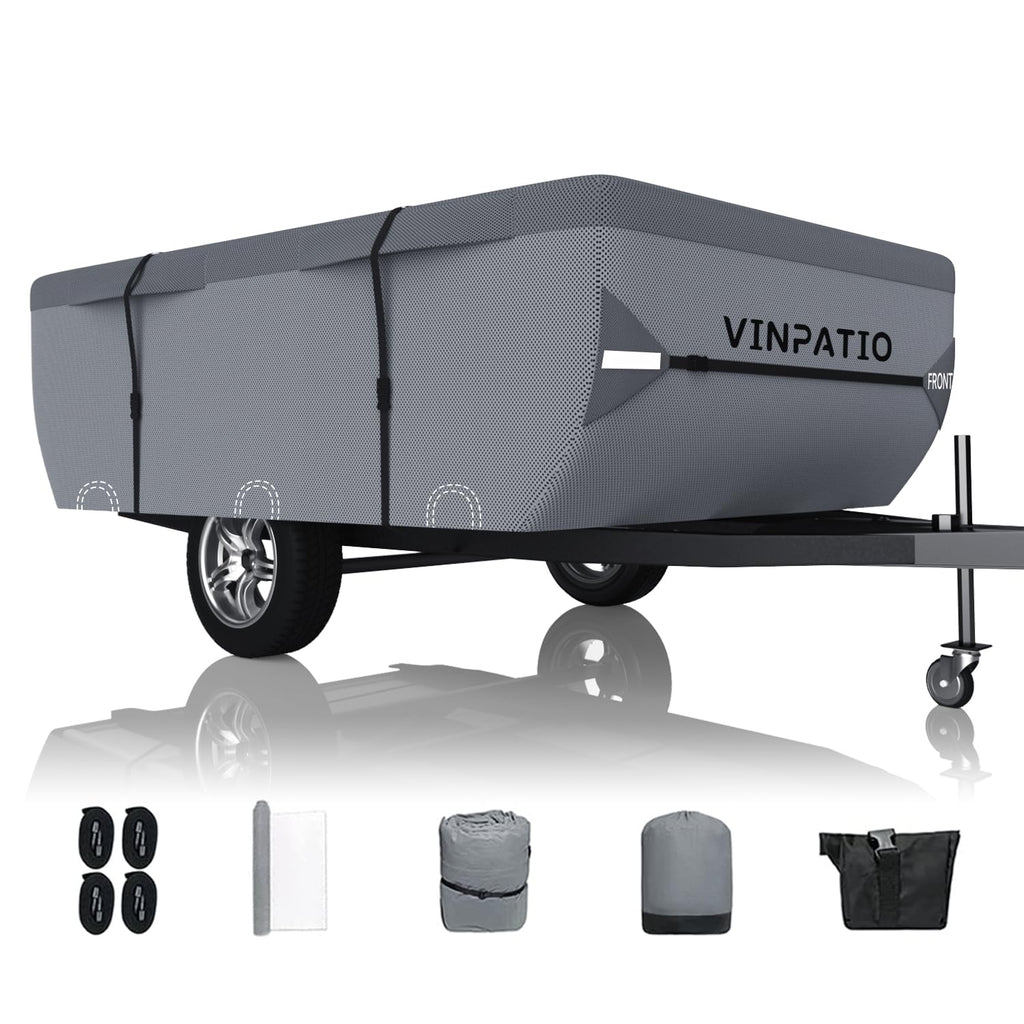 Waterproof Anti-UV Pop Up Camper Cover Fits 14'-16' Trailers T238224