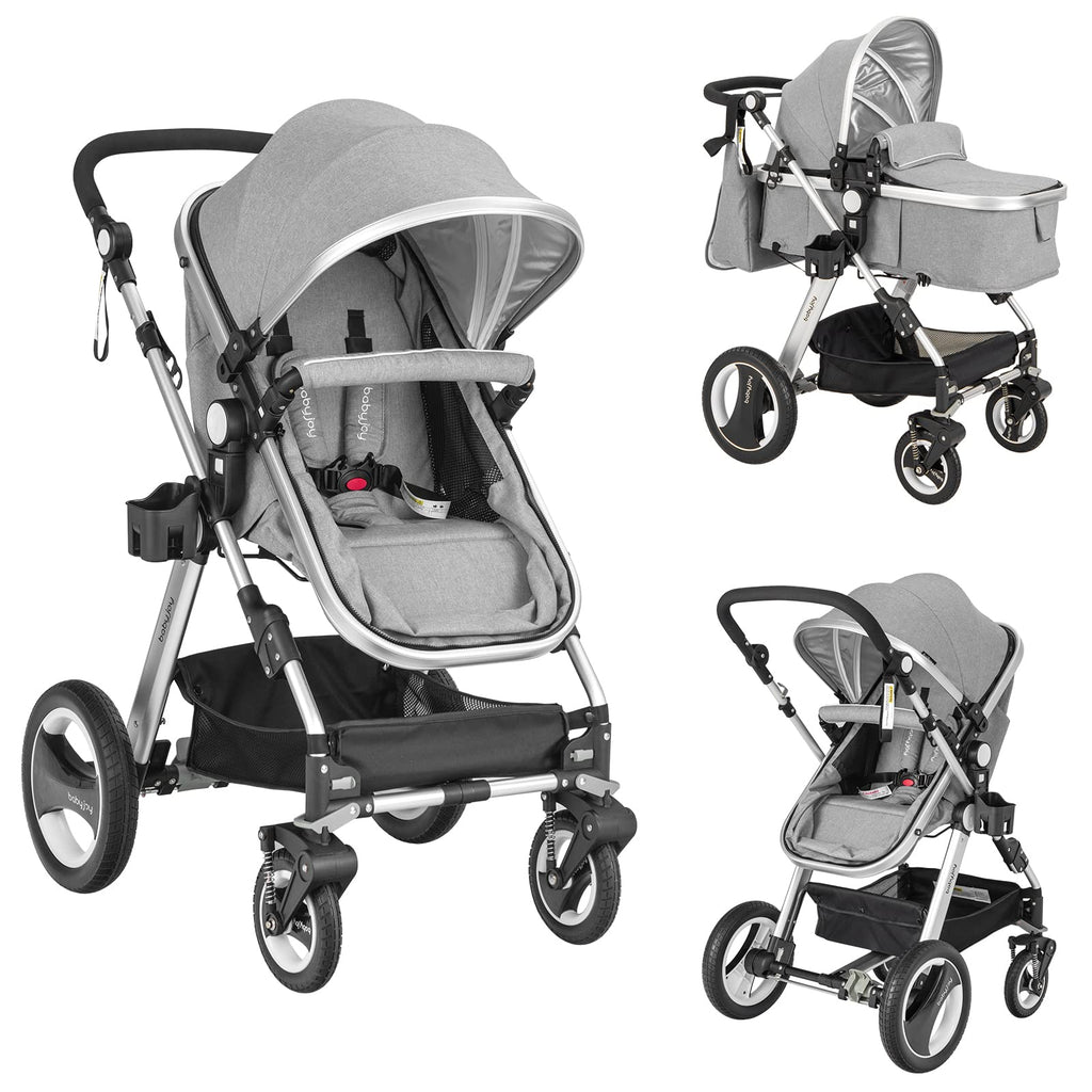 2-in-1 Convertible Bassinet Reclining Stroller A438146