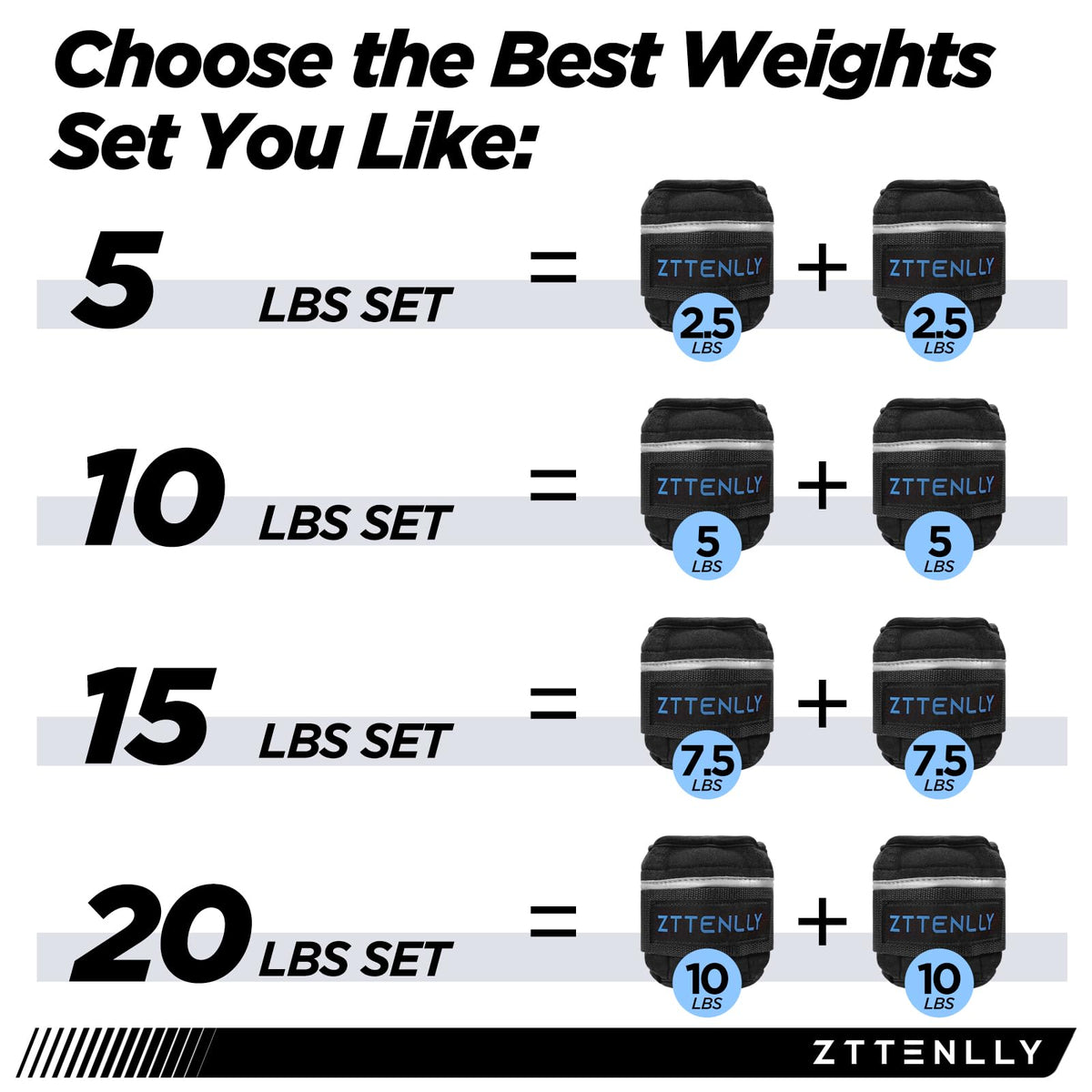 Adjustable Ankle Weights Pair with Carry Bag X36932