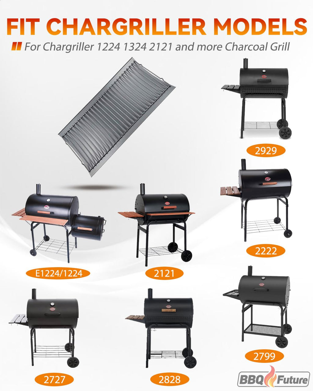 27 inch Porcelain-coated Steel Ash Pan with 2pcs Fire Grate Hanger G24956