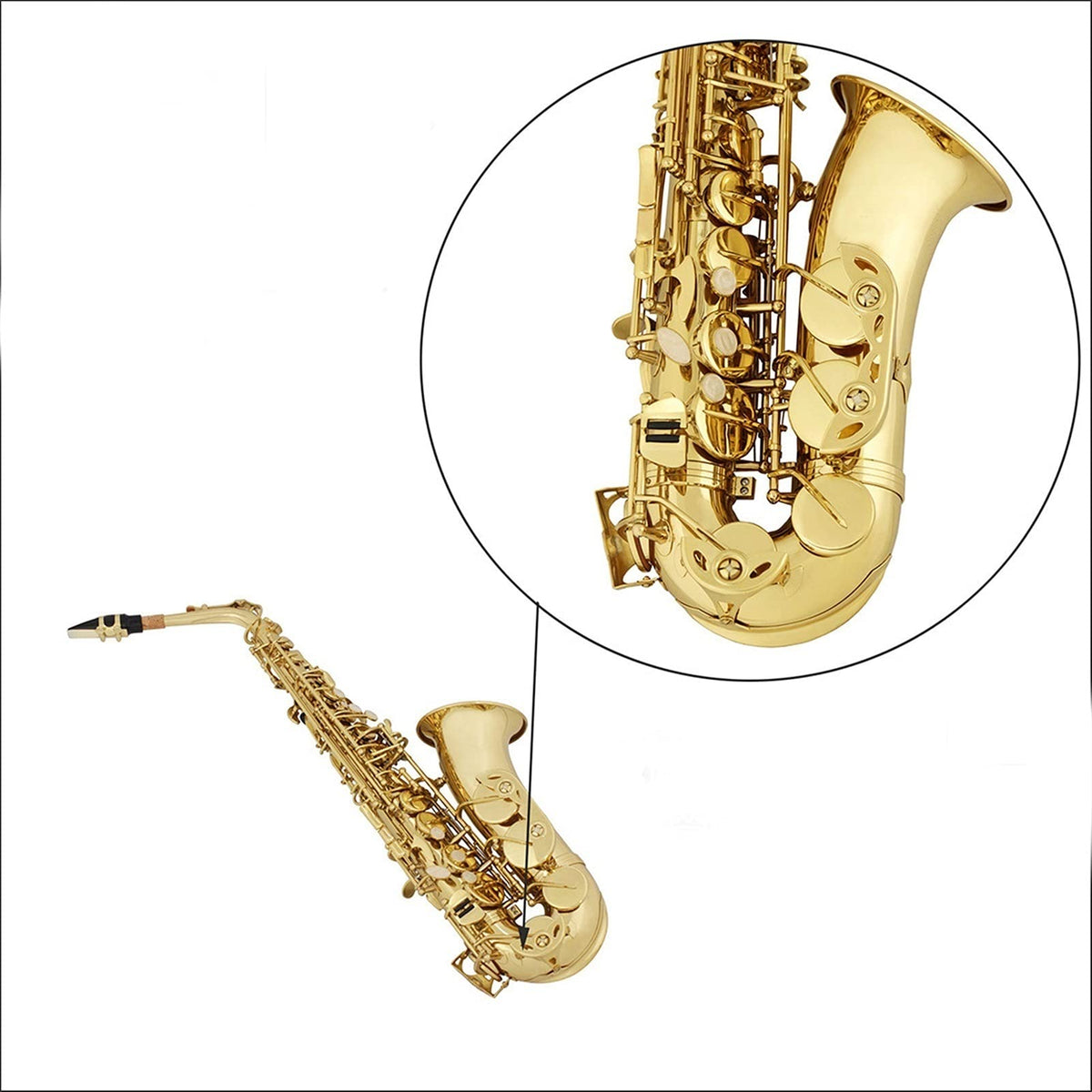 Golden E Flat Alto Saxophone Set U335980