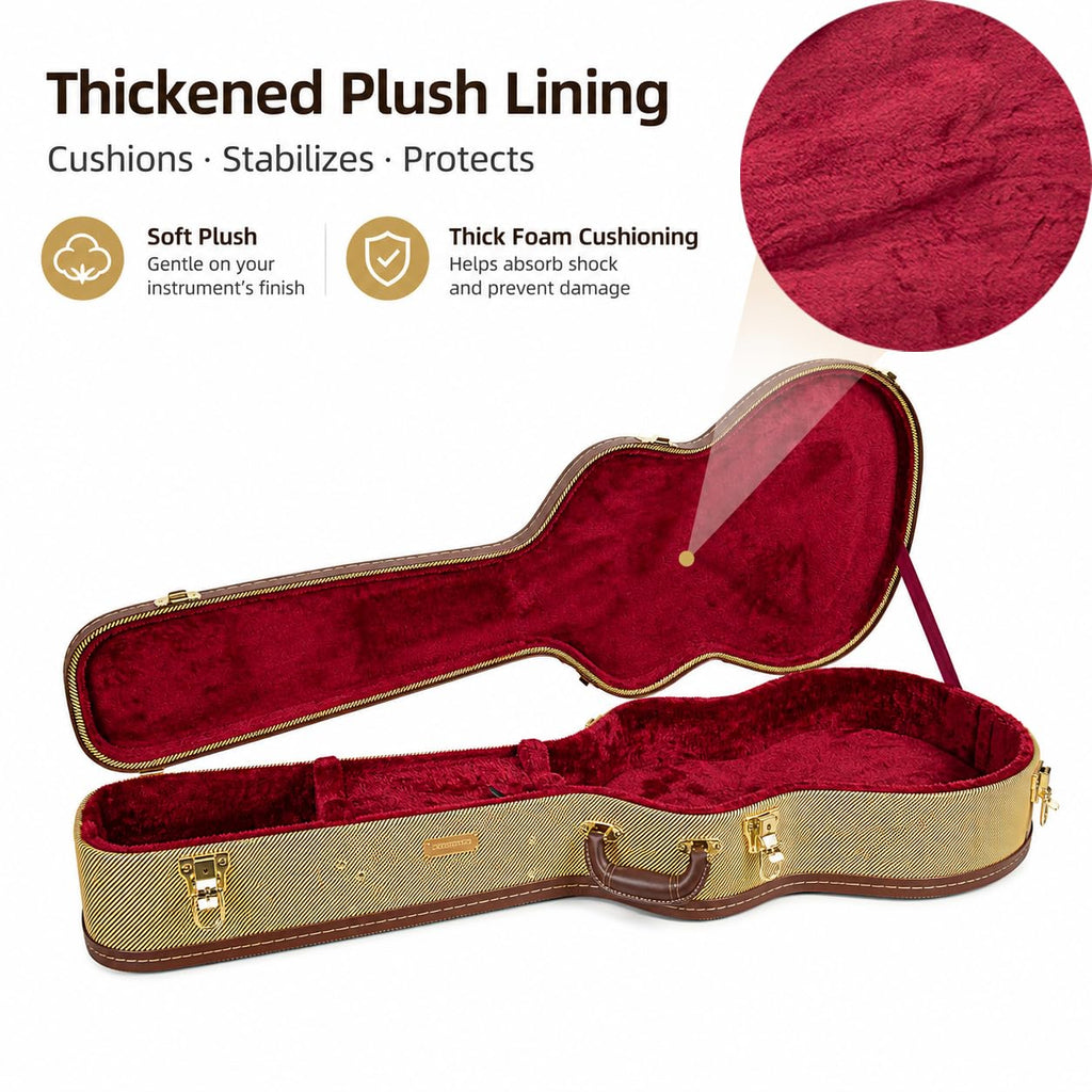 Wooden Guitar Case for 335 Style Semi-Hollow Electric Guitars P130