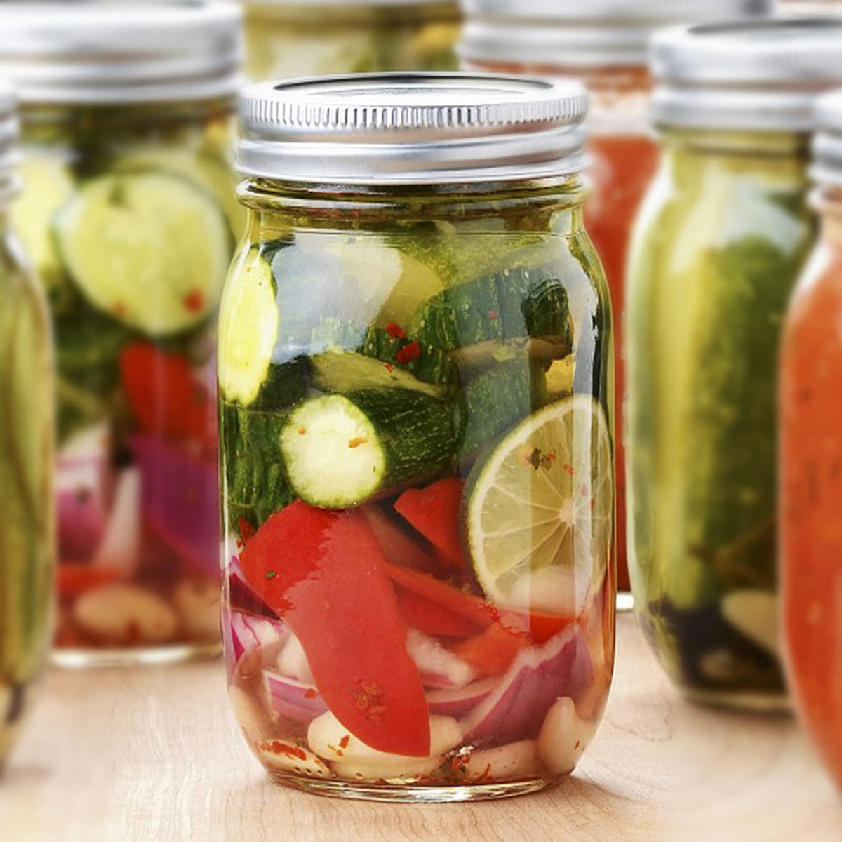12 oz Glass Mason Jar, 20 Pack Canning Jars with Lids A86360