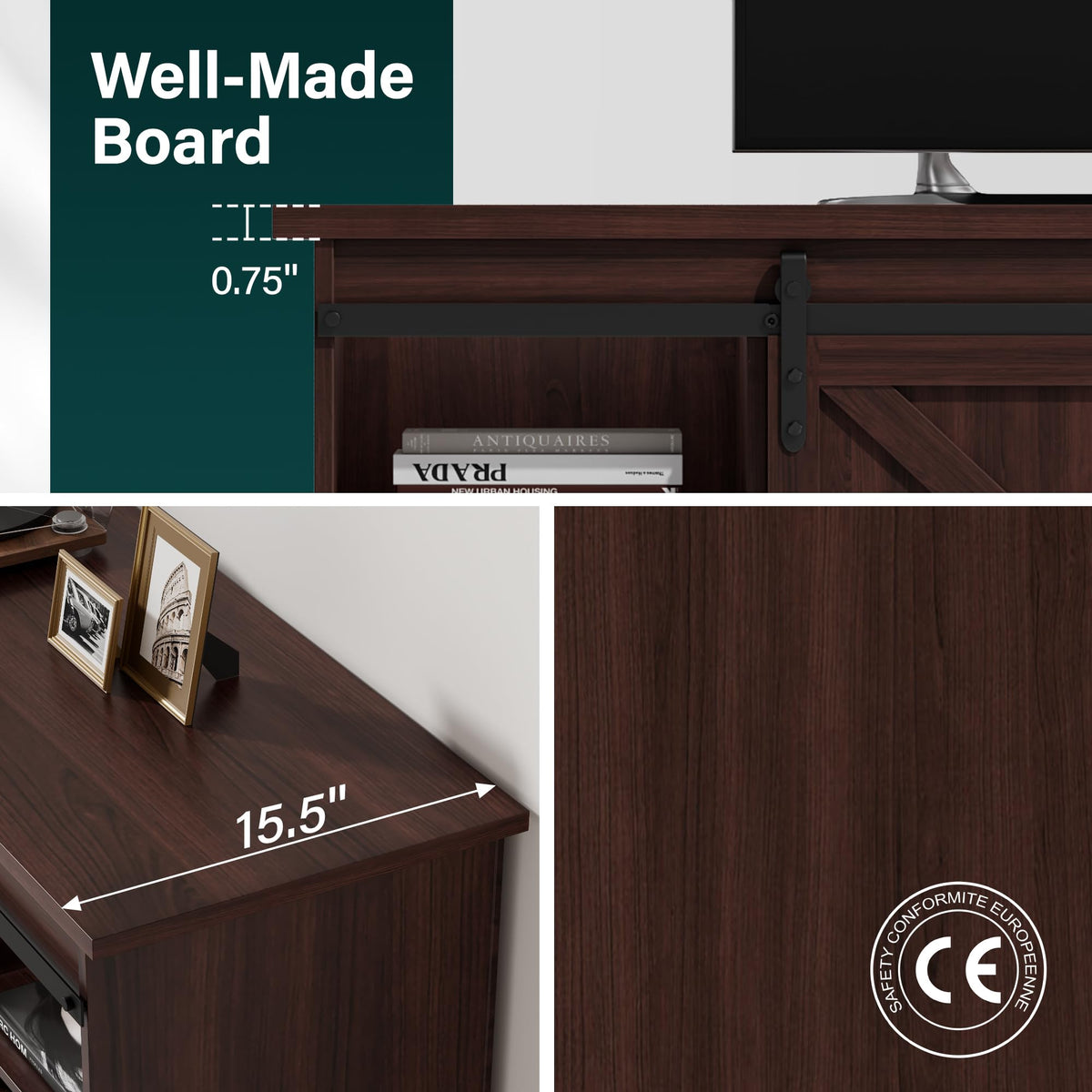 Rustic Oak 4 Drawer TV Stand O73793