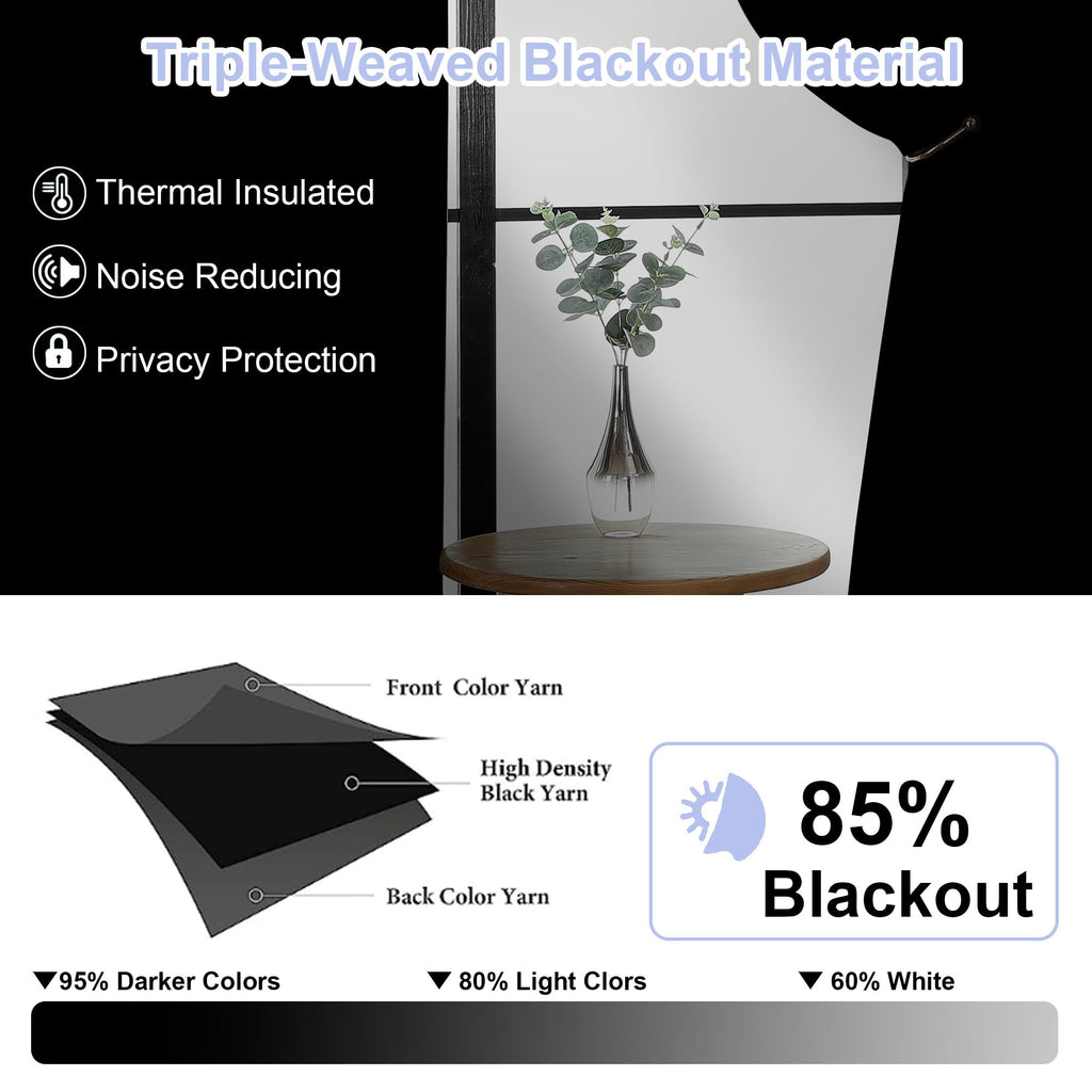 Sage Green Blackout Curtains, 72 Inch, 2 Panels Set C1027