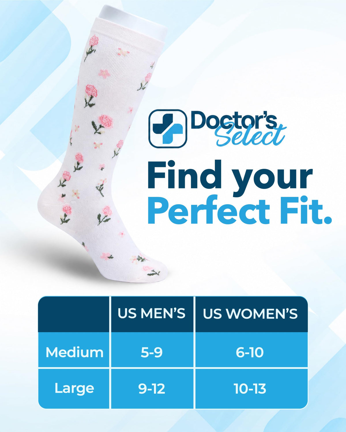 Bamboo Viscose 8-15 mmHg Knee High Compression Socks 3 Pairs P849792