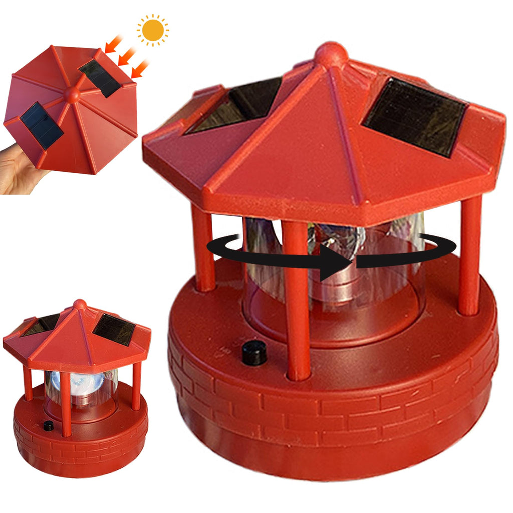 Solar Lighthouse with 360° Rotating Beacon E1767