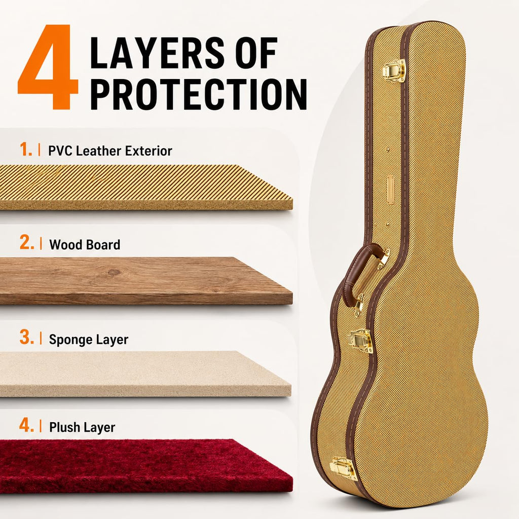 Wooden Guitar Case for 335 Style Semi-Hollow Electric Guitars P130