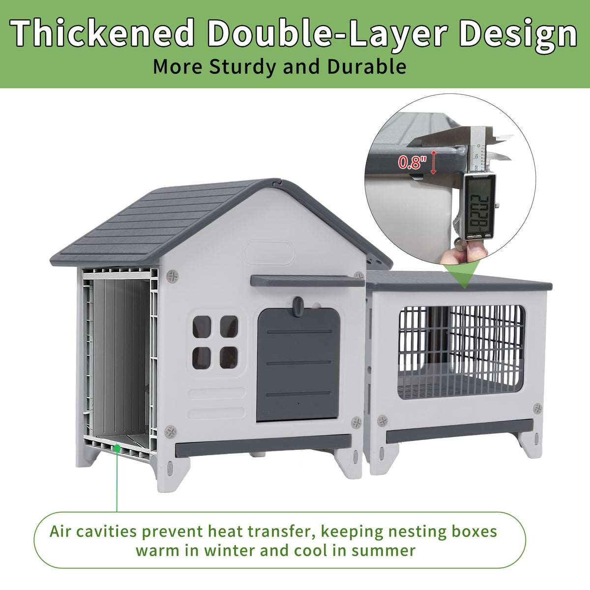 Plastic Rabbit Cage with Run Q233