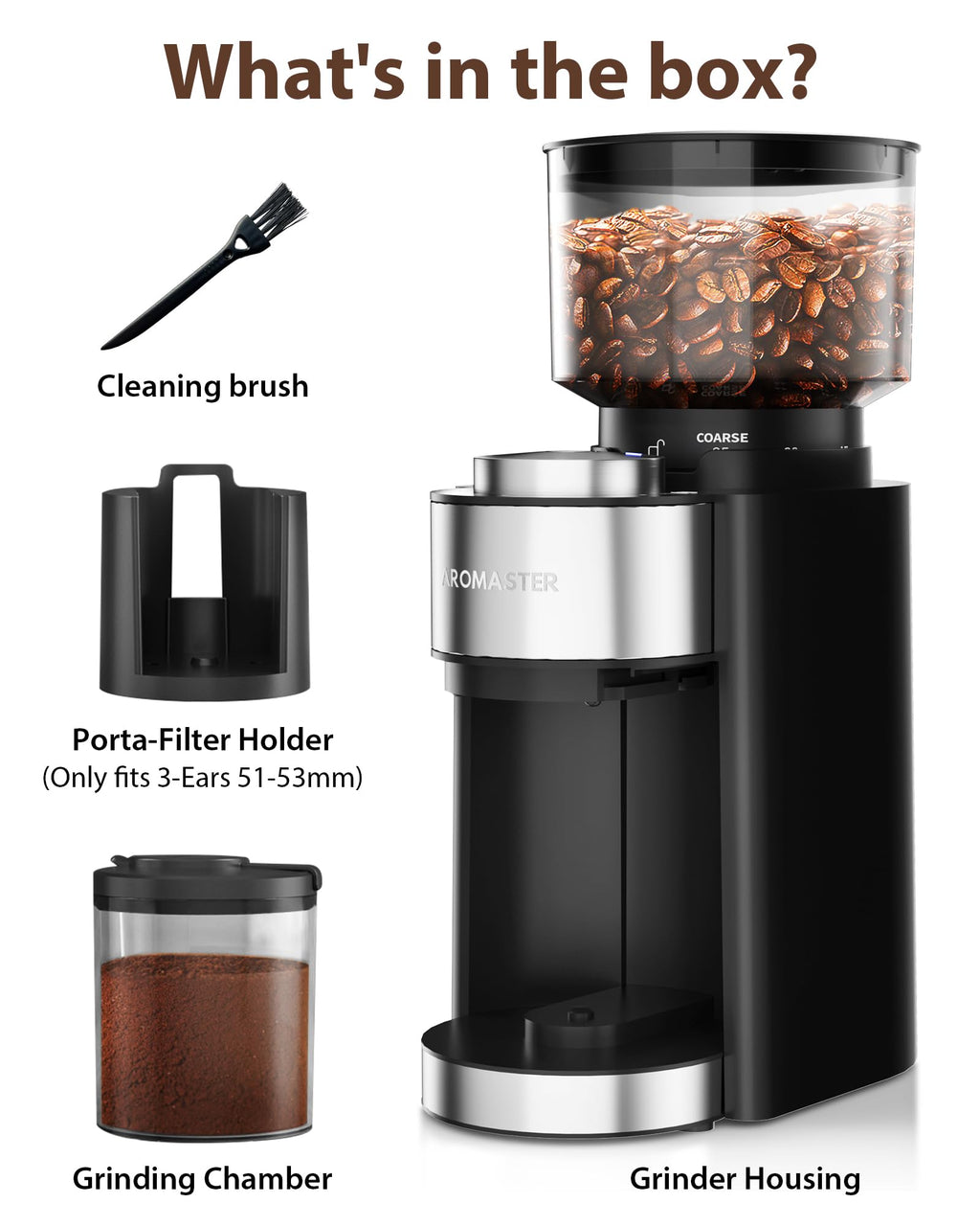 Black Burr Coffee Grinder D7767