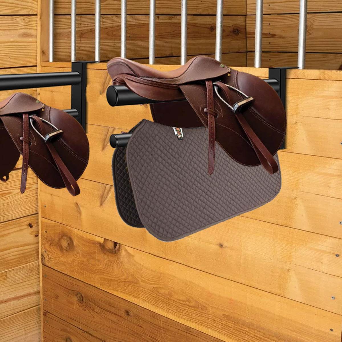 Heavy Duty Portable Saddle Rack Stand with 2 Bars X3813