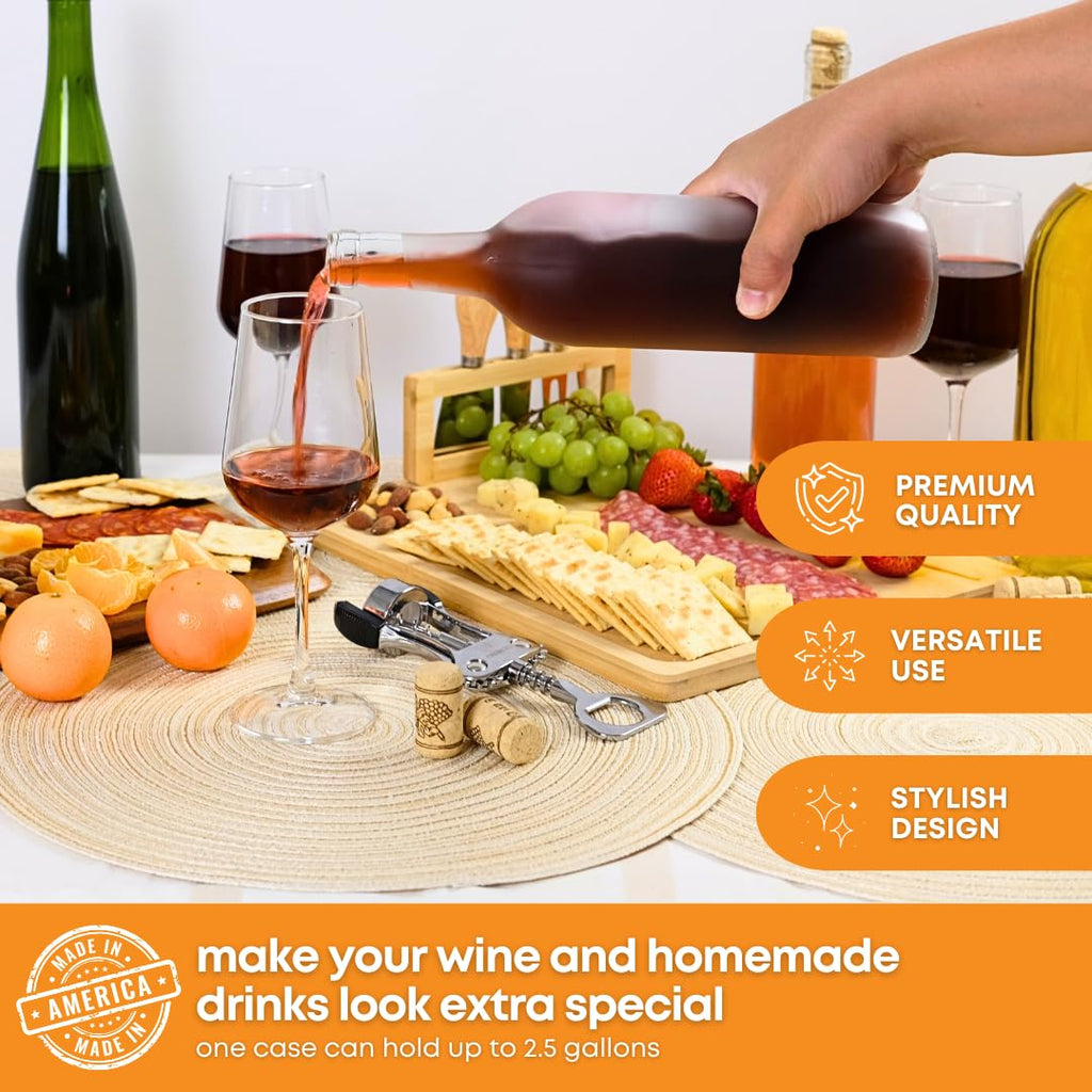 750ml Glass Bottle With Cork 6-Pack S981