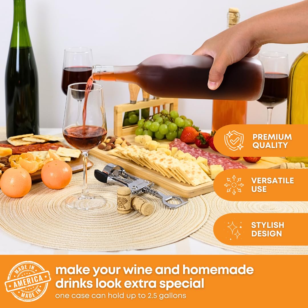 750ml Glass Bottle With Cork 6-Pack S981