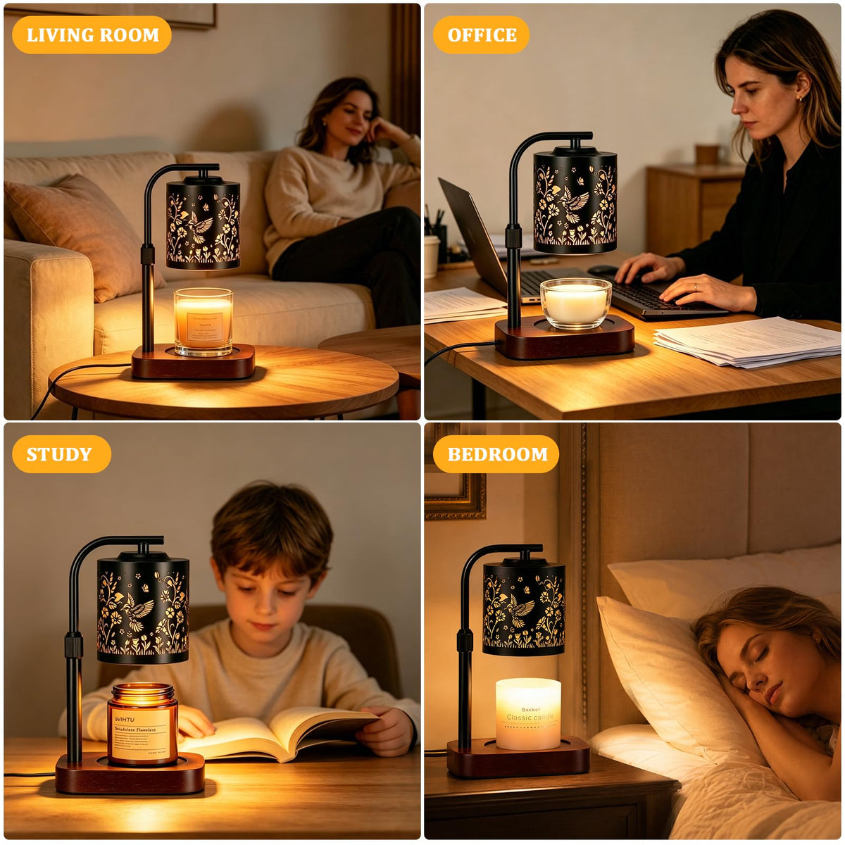 Candle Warmer Lamp with Timer & Dimmer W68870