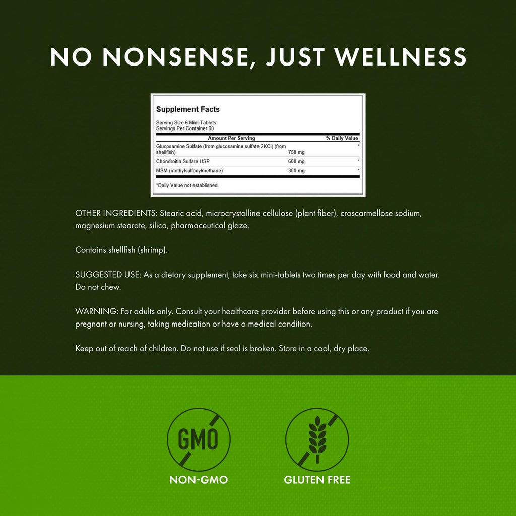 Glucosamine, Chondroitin & MSM 360 Mini-Tablets R421