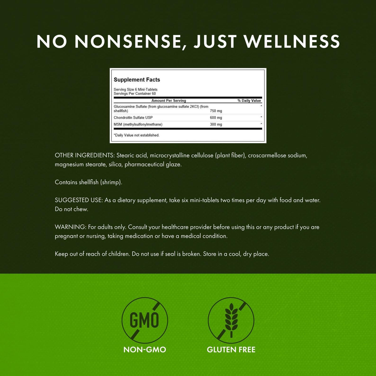 Glucosamine, Chondroitin & MSM 360 Mini-Tablets R421