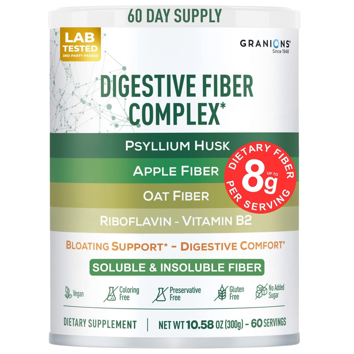 Psyllium Husk Powder 4in1 Digestive Fiber Supplement Q687
