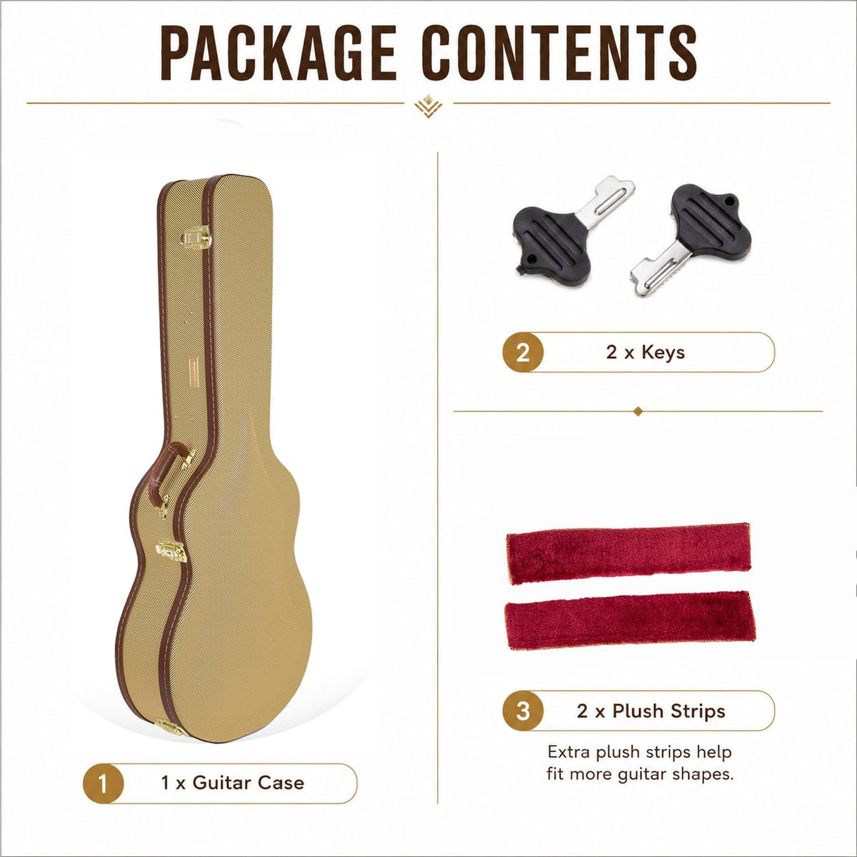 Wooden Guitar Case for 335 Style Semi-Hollow Electric Guitars P130
