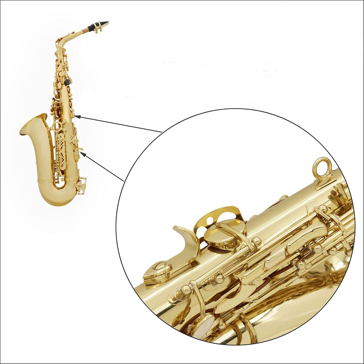 Golden E Flat Alto Saxophone Set U335980