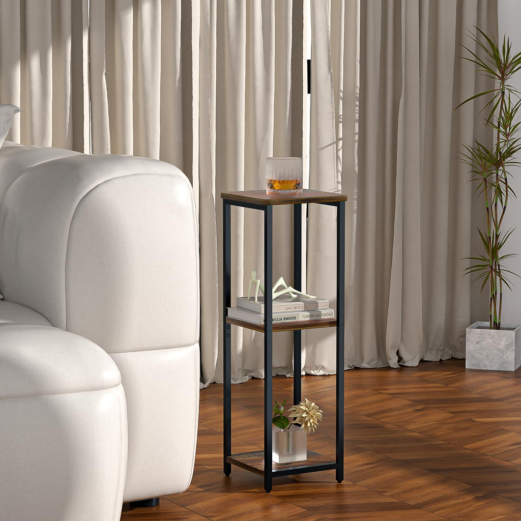 10" Wide Square 3-Tier Drink Table with Adjustable Feet H851444