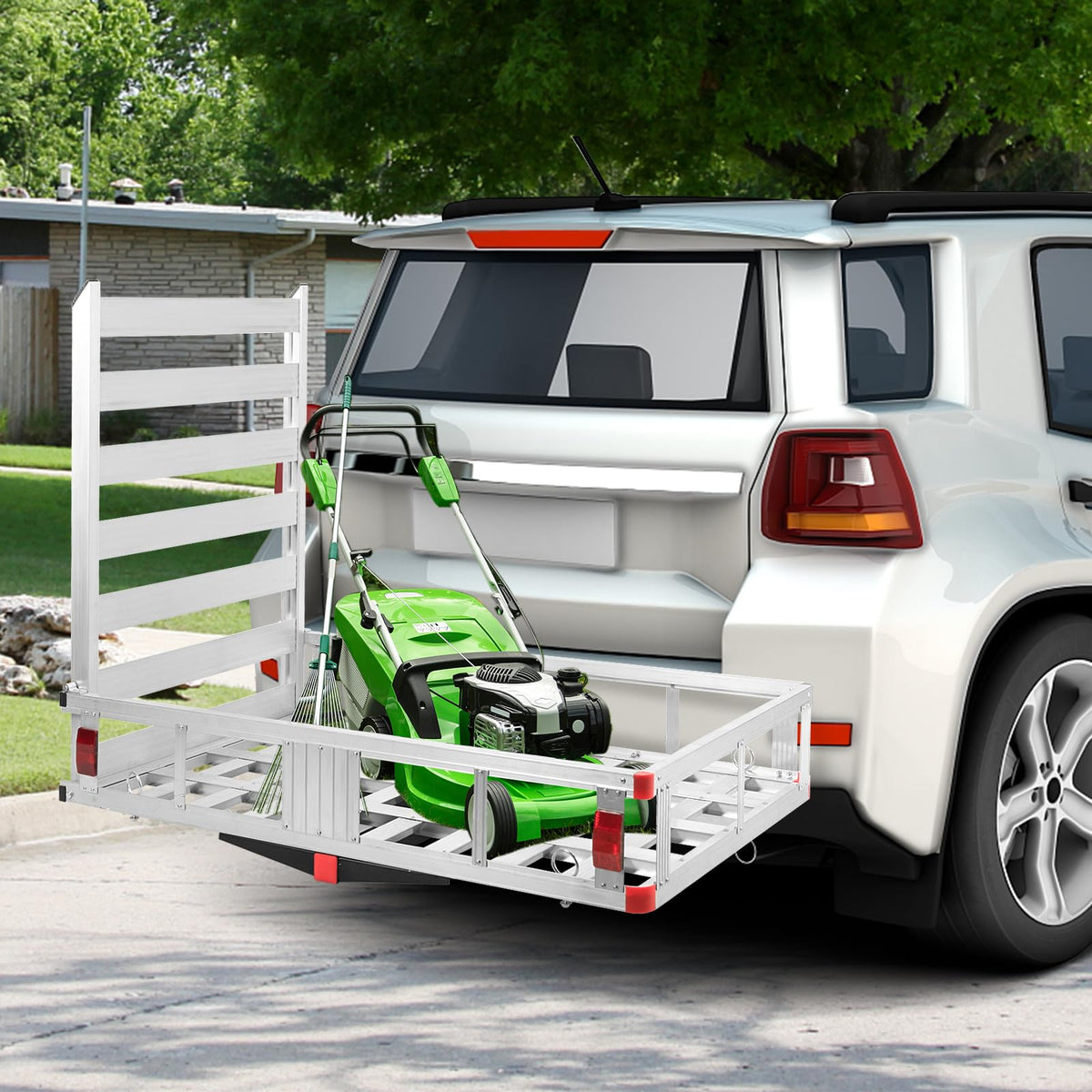50"x 29.5" Aluminum Hitch Cargo Carrier with Ramp G61660