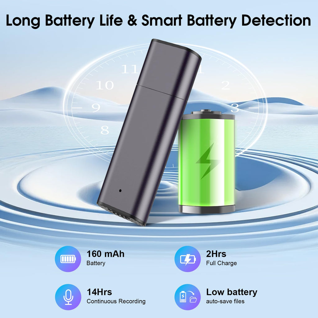 64GB Voice Activated Digital Voice Recorder with Noise Reduction A55089