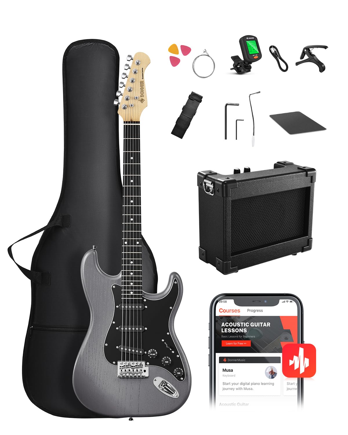 39” Electric Guitar Kit with Amp H594223