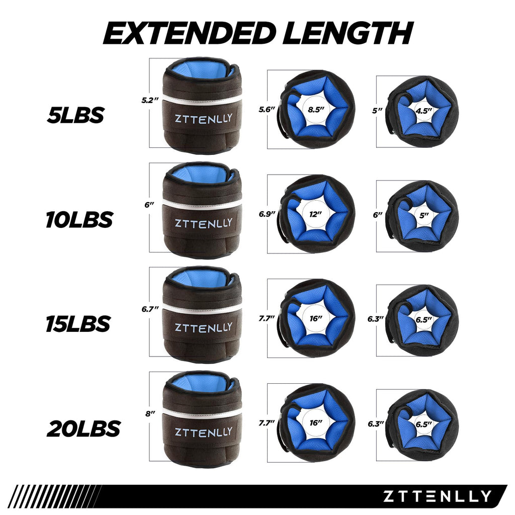 Adjustable Ankle Weights Pair with Carry Bag X36932