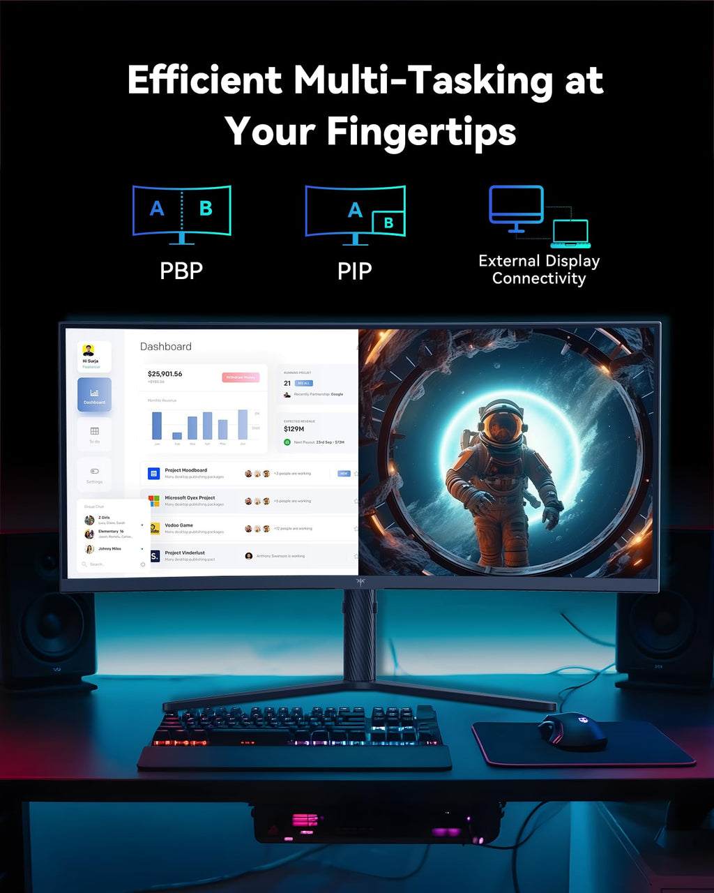 34 Inch Ultrawide Curved Gaming Monitor K831003