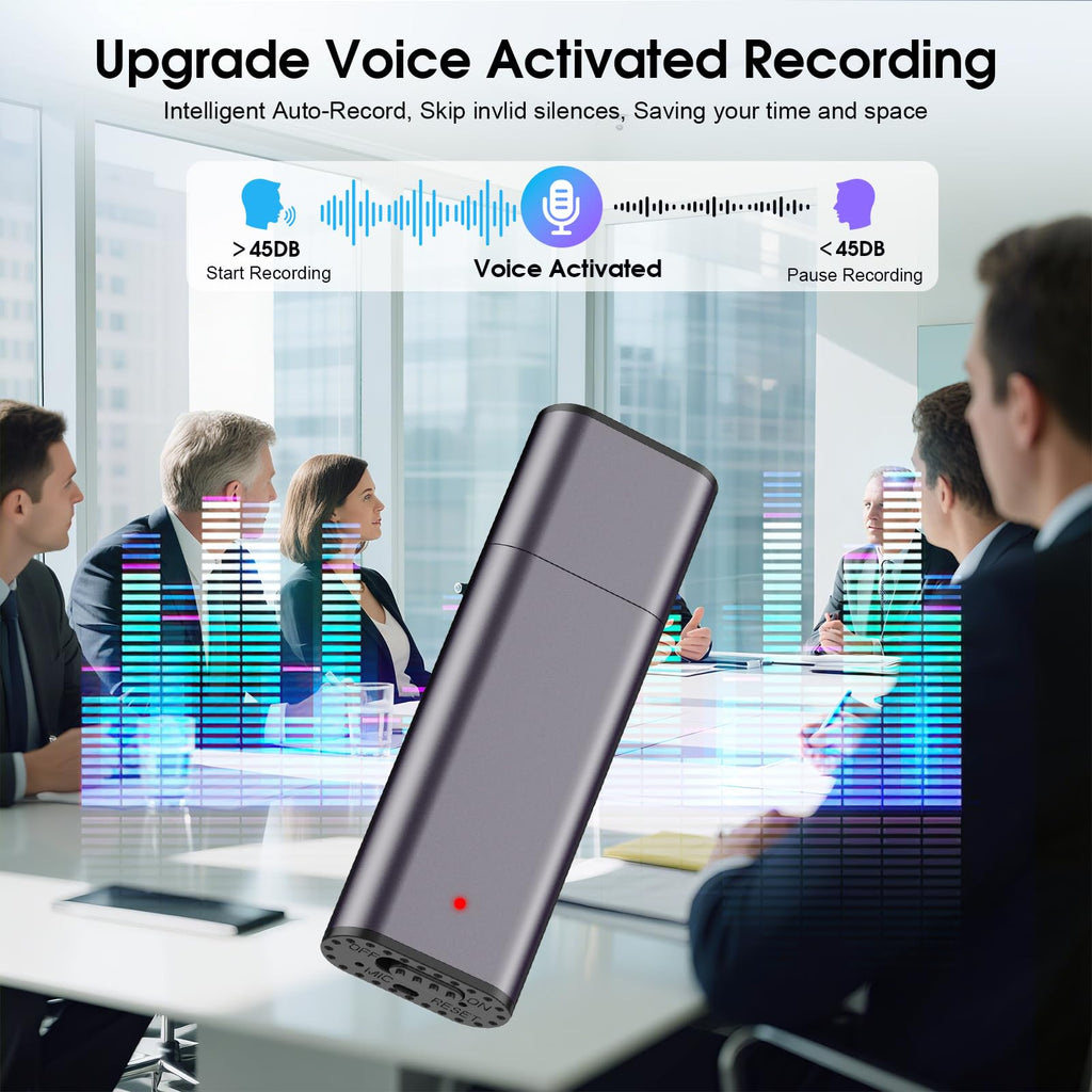 64GB Voice Activated Digital Voice Recorder with Noise Reduction A55089