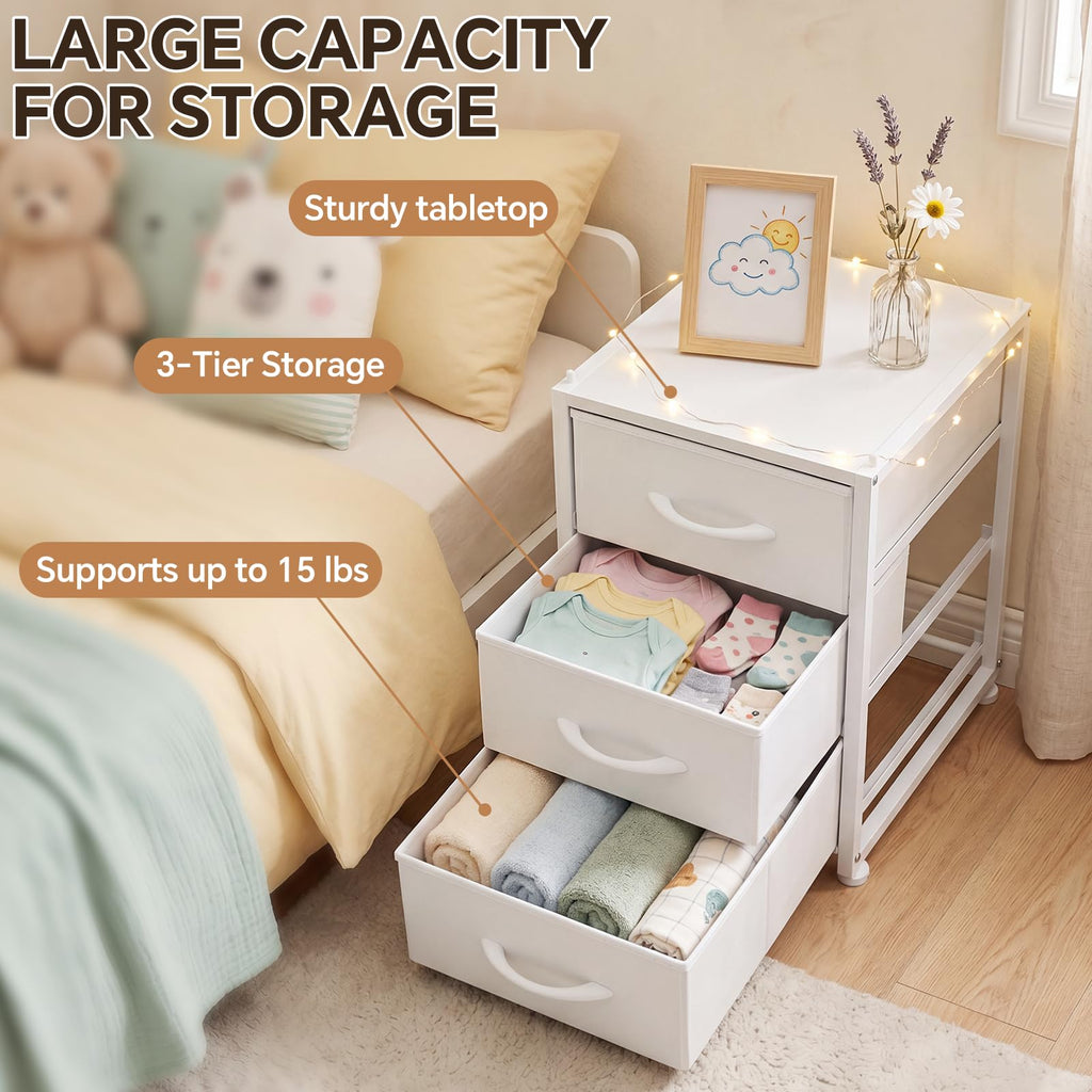 2-Pack Stackable 3-Tier Fabric Storage Drawers M254
