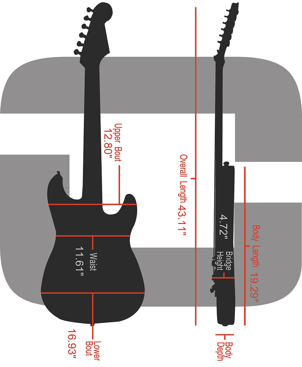 Wooden Guitar Case for 335 Style Semi-Hollow Electric Guitars P130