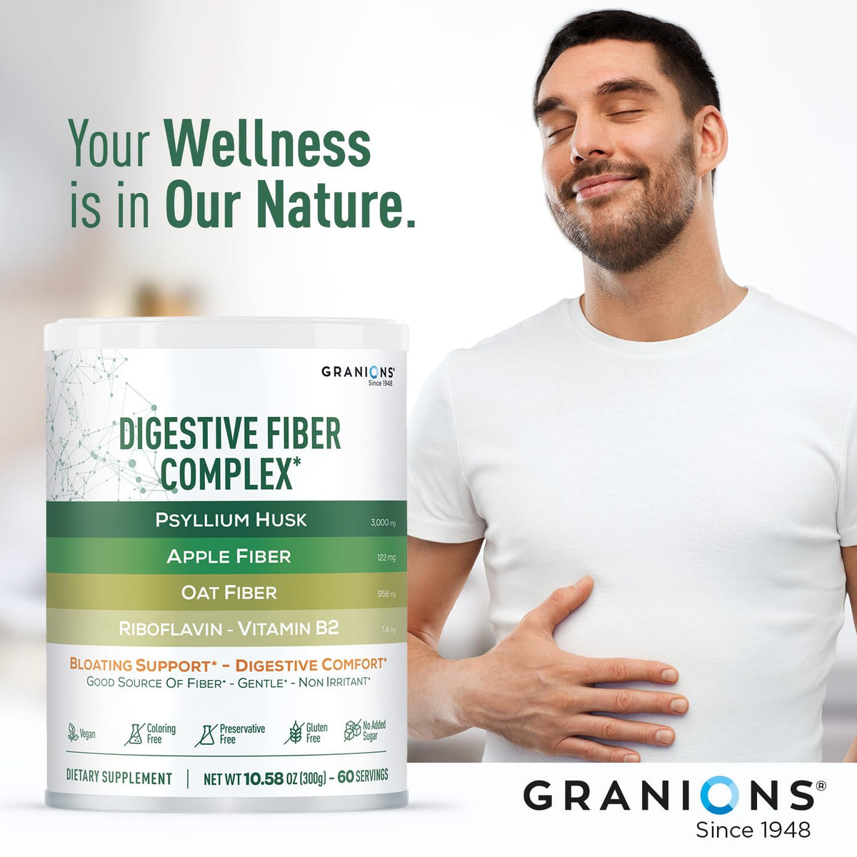 Psyllium Husk Powder 4in1 Digestive Fiber Supplement Q687