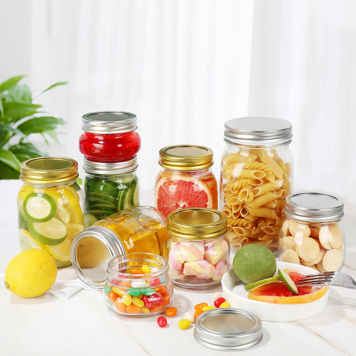12 oz Glass Mason Jar, 20 Pack Canning Jars with Lids A86360