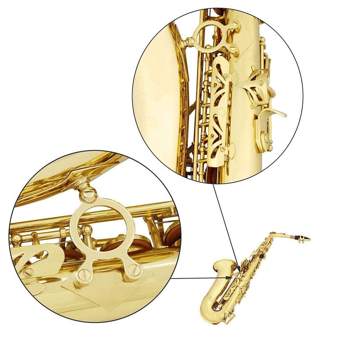 Golden E Flat Alto Saxophone Set U335980
