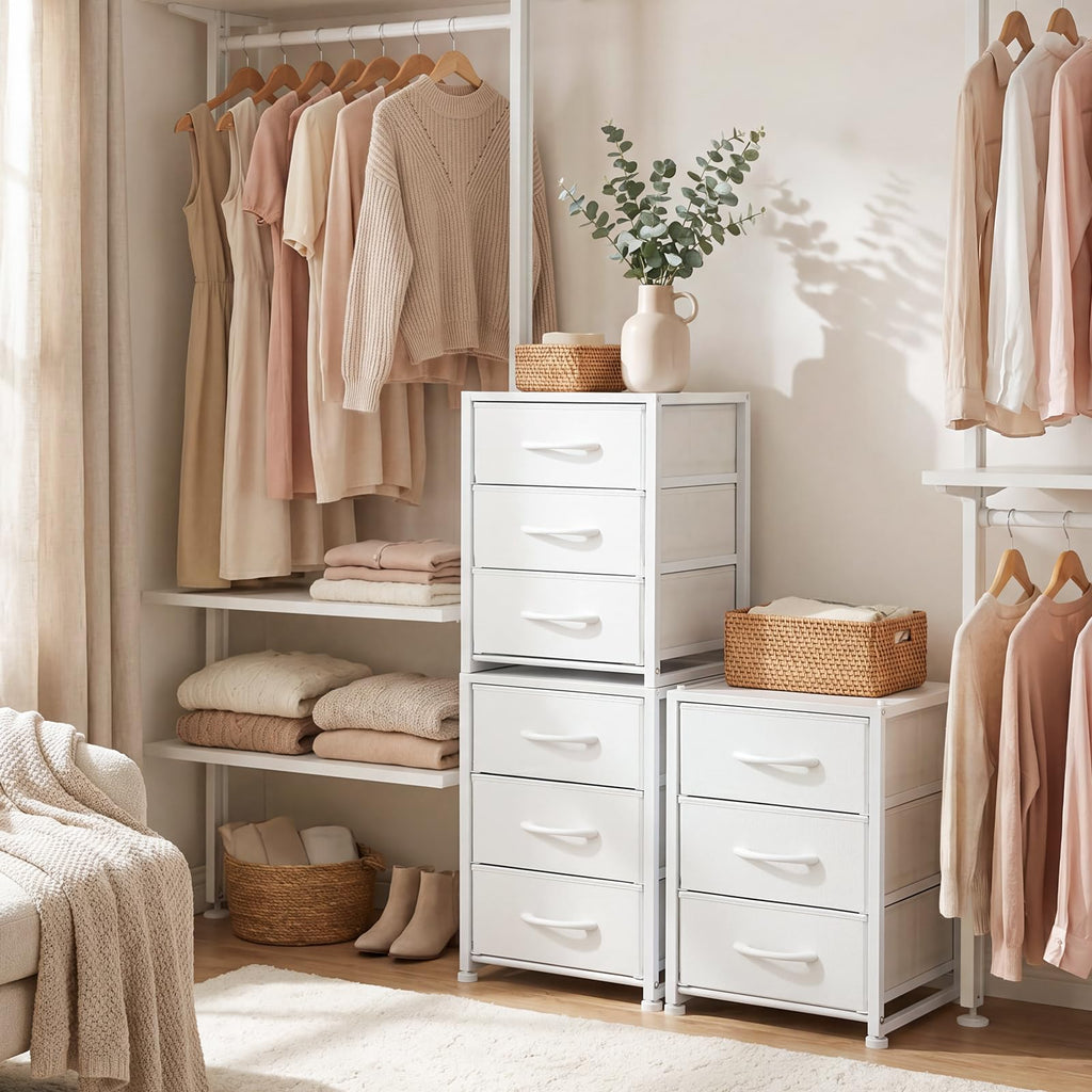 2-Pack Stackable 3-Tier Fabric Storage Drawers M254