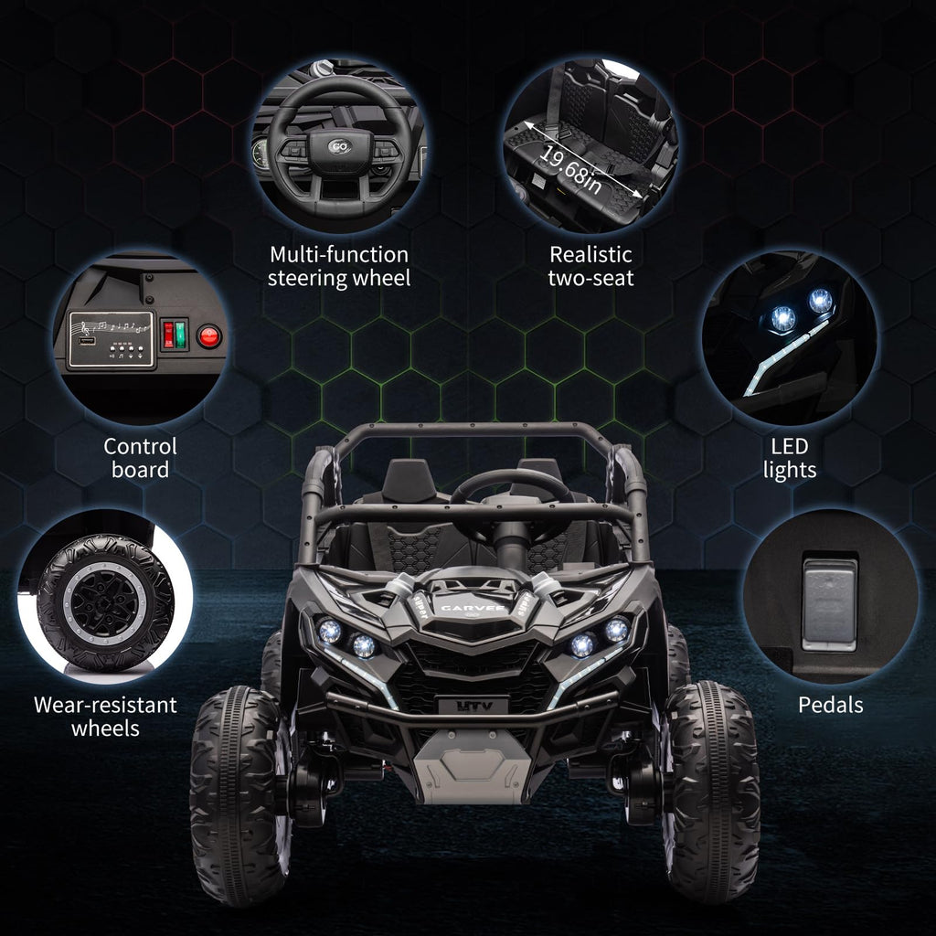24V 2-Seater Kids Ride on Car with Remote Control 4WD Electric Truck X8175
