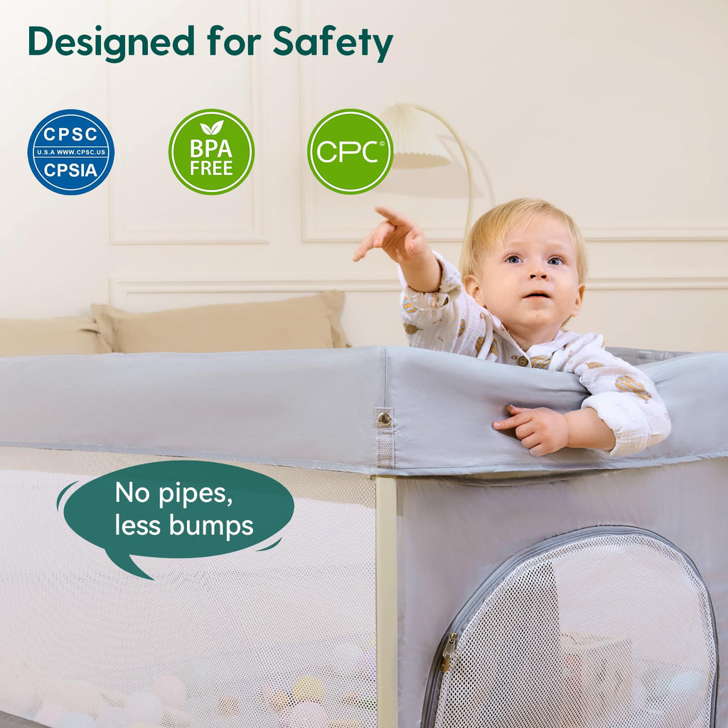 Foldable Baby Playpen with Mat A55196