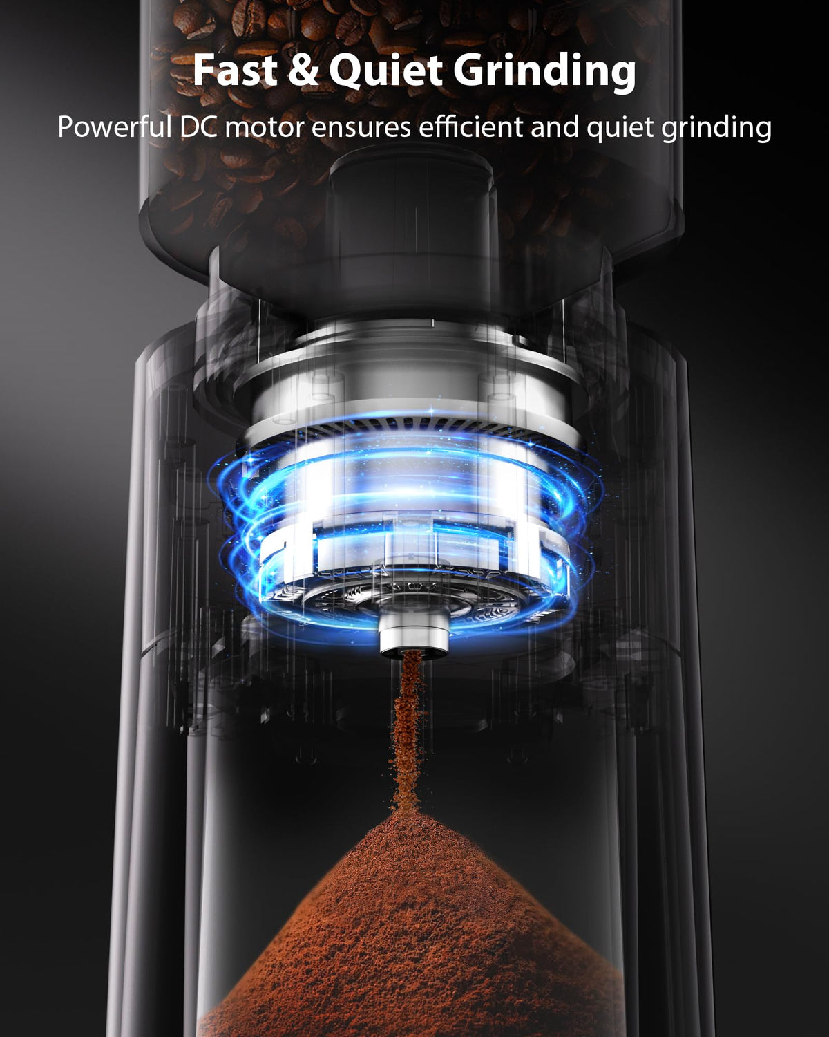 Black Burr Coffee Grinder D7767