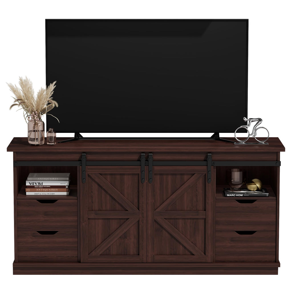 Rustic Oak 4 Drawer TV Stand O73793