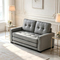 58 Inch Light Gray Upholstered Sleeper Sofa Bed U20389