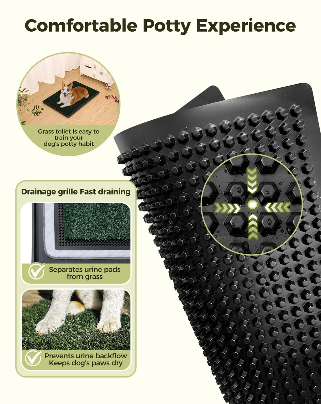 25"x20" Dog Grass Pad with Tray H639
