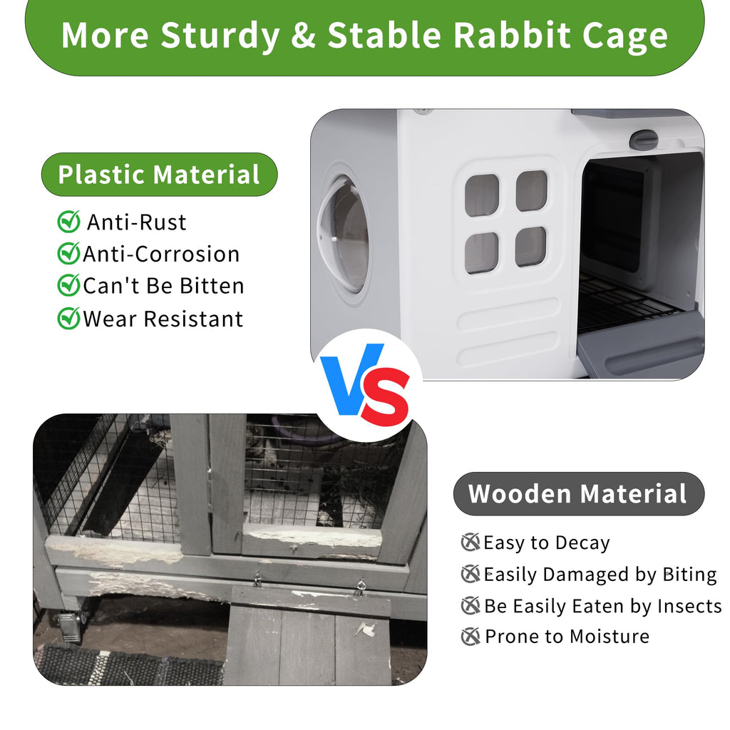 Plastic Rabbit Cage with Run Q233