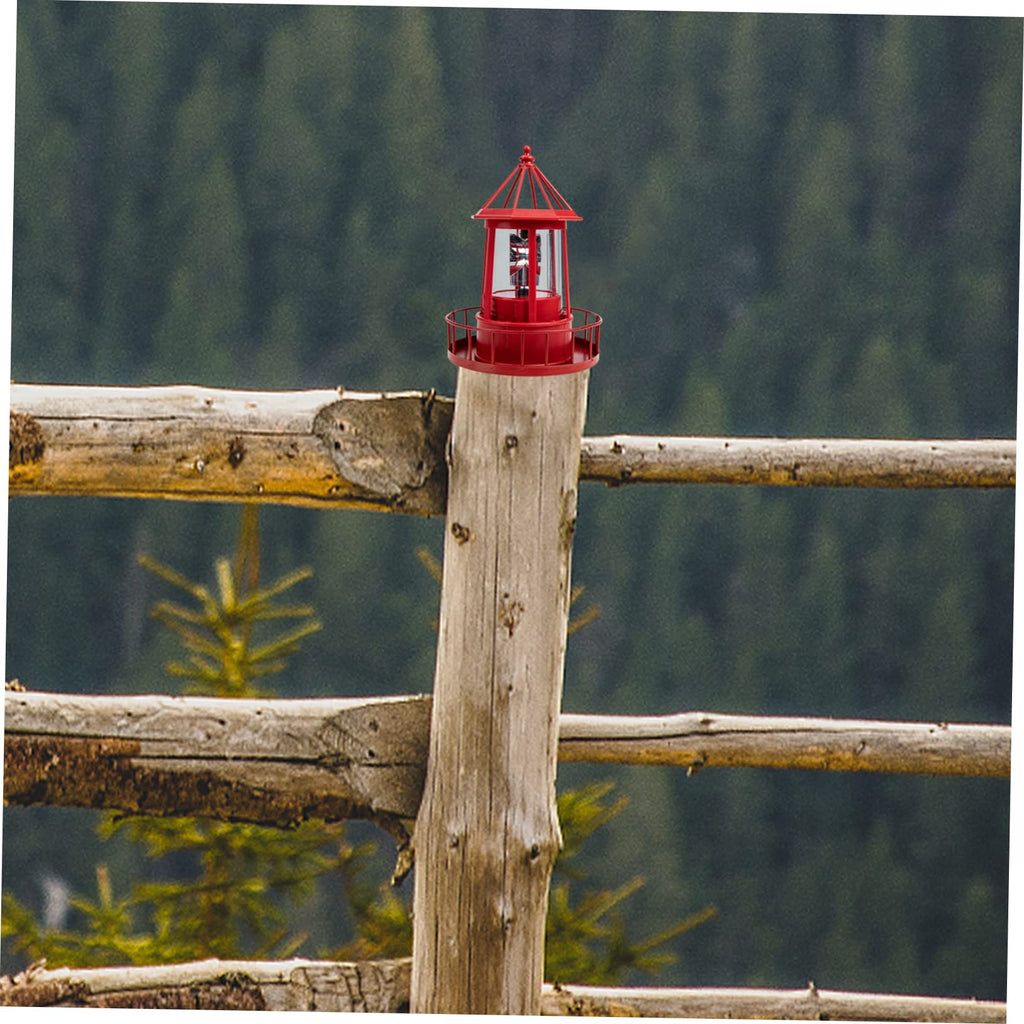 Solar Powered Rotating Lighthouse Garden Light V746676