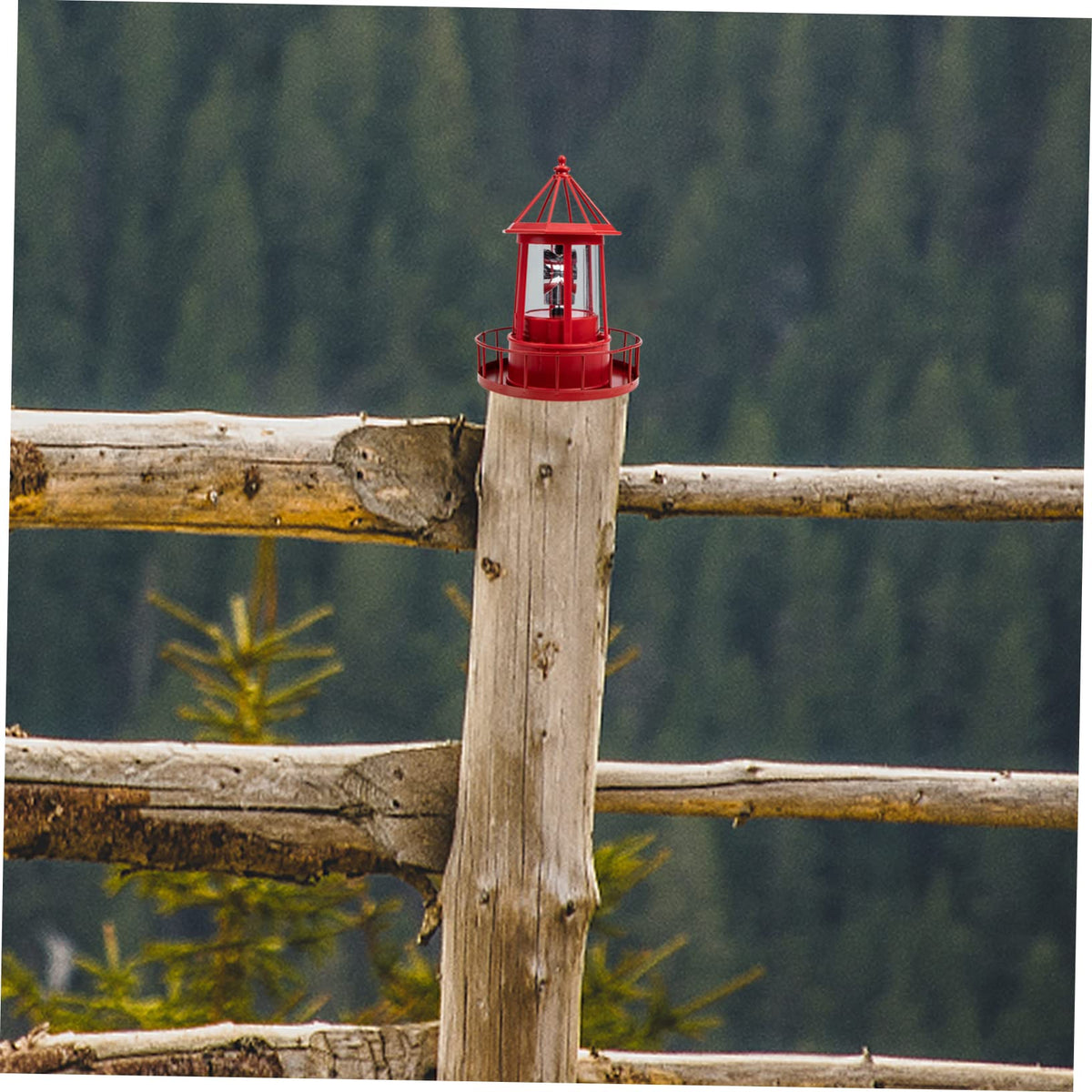 Solar Powered Rotating Lighthouse Garden Light V746676