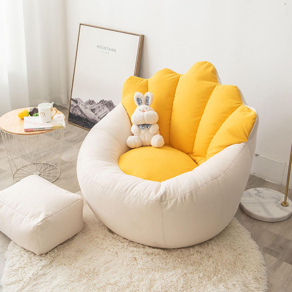 Washable Soft Linen Bean Bag Chair Cover F650