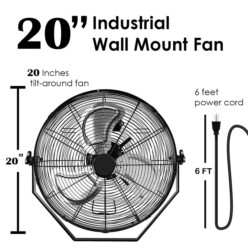 Black Industrial Metal Floor Fan K546310